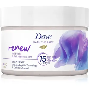 Dove Bath Therapy Renew sanftes Bodypeeling Wild Violet & Pink Hibiscut 295 ml