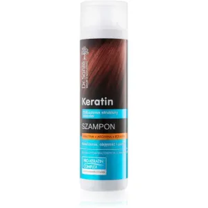 Dr. Santé Keratin regenerierendes und feuchtigkeitsspendendes Shampoo für brüchiges Haar ohne Glanz 250 ml
