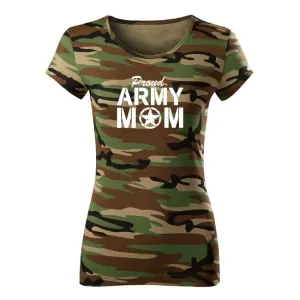 DRAGOWA Damen Kurzshirt army mom, camouflage 150g/m2 #1225094