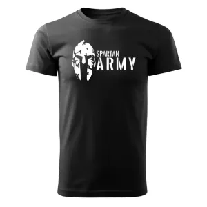 DRAGOWA Kurz-T-Shirt spartan army, schwarz 160g/m2