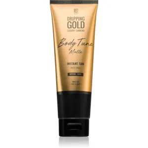 Dripping Gold Luxury Tanning Body Tune Selbstbräunercreme für Körper und Gesicht mit Sofort-Effekt Medium-Dark 125 ml