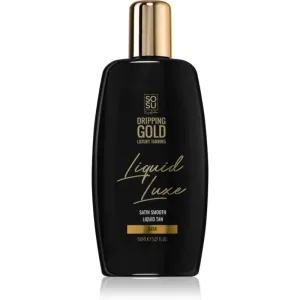 Dripping Gold Luxury Tanning Liquid Luxe Selbstbräuner-Wasser für den Körper Dark 150 ml