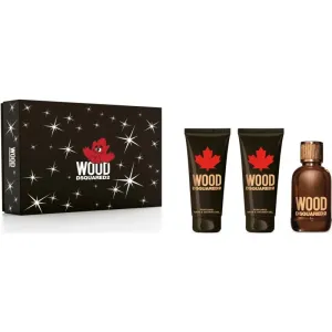 Dsquared² Wood For Him - EDT 100 ml + Duschgel 100 ml + Aftershave-Balsam 100 ml
