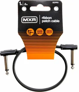 Dunlop MXR DCPR1 Ribbon Patch Cable Schwarz 30 cm Winkelklinke - Winkelklinke