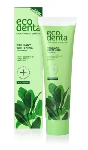 Ecodenta Green Brilliant Whitening bleichende Zahnpasta mit Fluor für frischen Atem Mint Oil + Sage Extract  100 ml