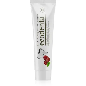Ecodenta Green Tartar Eliminating erfrischende Zahncreme gegen Zahnstein mit Fluor Geschmack Cranberry 100 ml #315628