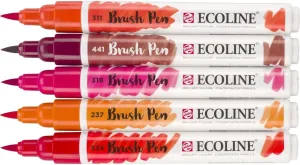 Ecoline Aquarellstift Brush Pen Rot 5 Stck