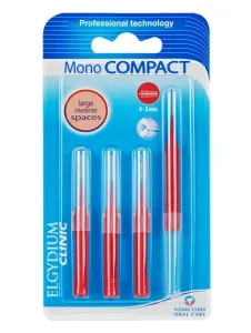Elgydium Clinic Mono Compact Zahnbürste für die Zahnzwischenräume 4 - 3 mm 4 St