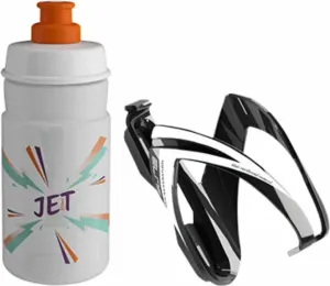 Elite Cycling CEO  Bottle Cage + Jet Bottle Kit Black Glossy/Clear Orange 350 ml Fahrradflasche