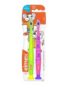 Elmex Children's Toothbrush Zahnbürste für Kinder weich 3-6 years 2 St