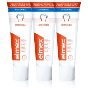 Elmex Caries Protection Whitening bleichende Zahnpasta mit Fluor 3x75 ml