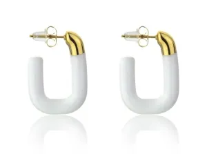 Emily Westwood Stilvolle ovale Ohrringe mit Emaille EWE23136G