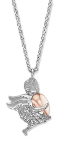 Engelsrufer Schöne silberne Bicolor-Halskette mit einem Engel ERN-ENGEL-HWBIR (Kette, Anhänger)