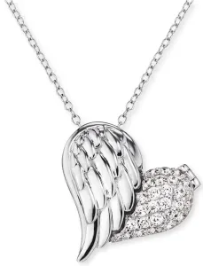 Engelsrufer Silberkette Herzmedaillon mit Flügel und Zirkonen ERN-WITHLOVE-2Z