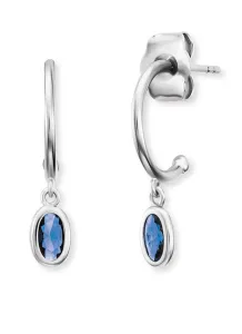 Engelsrufer Silberne Halbkreis-Ohrringe mit blauen Zirkonen ERE-JOY-B-CR