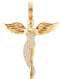 Engelsrufer Vergoldeter Silberanhänger Engel mit Zirkonen ERP-ANGEL-G 5,2 cm