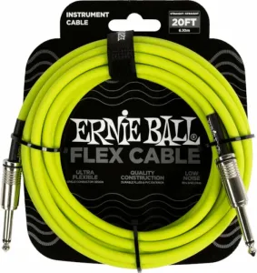 Ernie Ball Flex Instrument Cable Straight/Straight Grün 6 m Gerade Klinke - Gerade Klinke