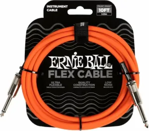 Ernie Ball Flex Instrument Cable Straight/Straight Orange 3 m Gerade Klinke - Gerade Klinke