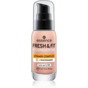 Essence Fresh & Fit Flüssiges Make Up Farbton 40 Fresh Sun Beige 30 ml