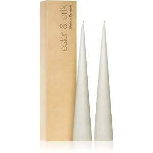 ester & erik cone candles linen grey (no. 22) kerze 2x25 cm