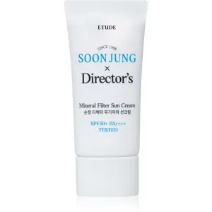 ETUDE SoonJung X Directors Sun Cream mineralisierende schützende Creme für das Gesicht und empfindliche Partien SPF 50+ 50 ml