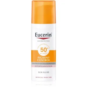 Eucerin Bräunungsemulsion für das Gesicht mit depigmentierender Wirkung Pigment Control SPF 50+ (Pigment Control Sun Fluid) 50 ml