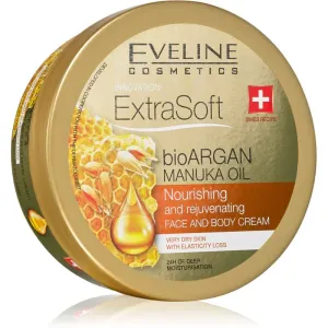 Eveline Cosmetics Extra Soft feuchtigkeitsspendende Creme für Gesicht und Körper mit Arganöl 175 ml