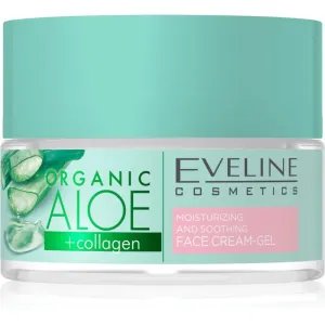Eveline Cosmetics Organic Aloe+Collagen Aktive intensive Feuchtigkeitsgel-Creme mit beruhigender Wirkung 50 ml