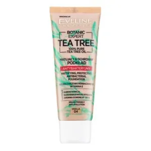 Eveline Botanic Expert Tea Tree Mattifying, Protective Antibacterial Foundation Flüssiges Make Up für Unregelmäßigkeiten der Haut 04 Vanilla 30 ml
