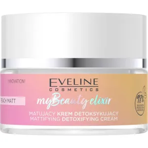 Eveline My Beauty Elixir Mattifying and Detoxifying Face Cream Peach Matt Entgiftung Creme für fettige Haut 50 ml