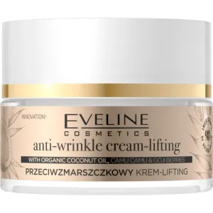 Eveline Cosmetics Organic Gold Tages- und Nachtscreme gegen Falten mit Kokosöl 50 ml