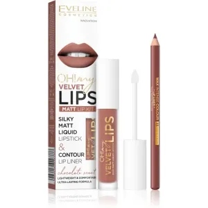Eveline OH! My Velvet Lips Matt Lip Kit 12 Praline Eclair Lippenset für einen matten Effekt 4,5 ml