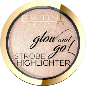 Eveline Glow And Go! Strobe Highlighter 01 Champagne Puder für eine einheitliche und aufgehellte Gesichtshaut 8,5 g