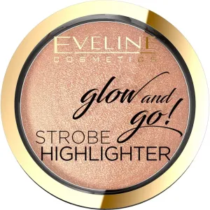 Eveline Glow And Go! Strobe Highlighter 02 Gentle Gold Puder für eine einheitliche und aufgehellte Gesichtshaut 8,5 g