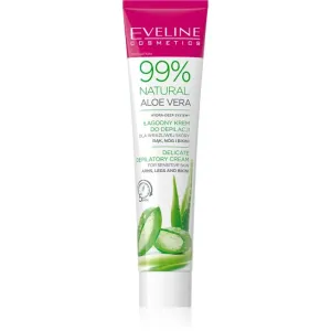 Eveline Cosmetics 99% Natural Aloe Vera beruhigende Depilationscreme Bikini und Achsel Reihe 125 ml