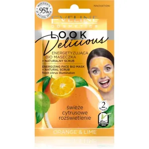 Eveline Cosmetics Look Delicious Orange & Lime feuchtigkeitsspendende und aufhellende Maske mit Peelingeffekt 10 ml