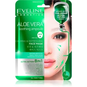 Eveline Cosmetics Sheet Mask Aloe Vera beruhigende und hydratisierende Maske mit Aloe Vera 1 St