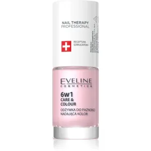 Eveline Cosmetics Nail Therapy Care & Colour Conditioner für die Fingernägel 6 in 1 Farbton Pink 5 ml