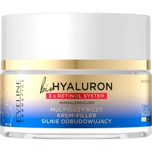 Eveline Cosmetics Bio Hyaluron 3x Retinol System erneuernde Creme zum Festigen der Gesichtshaut 60+ 50 ml