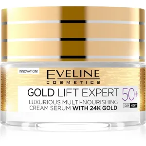 Eveline Gold Lift Expert Luxurious Multi-Nourishing Cream Serum 50+ Nährcreme gegen Falten 50 ml