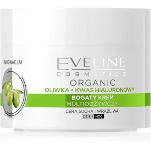 Eveline Cosmetics Green Olive feuchtigkeitsspendende Tages - und Nachtcreme mit Anti-Falten-Effekt mit Auszügen aus Oliven 50 ml