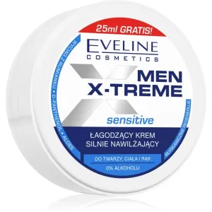 Eveline Cosmetics Men X-Treme Sensitive hydratisierende und beruhigende Creme für Gesicht, Hände und Körper 100 ml