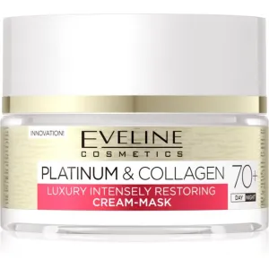 Eveline Cosmetics Platinum & Collagen erneuernde Creme-Maske 70+ 50 ml
