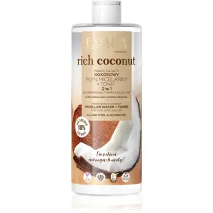 Eveline Cosmetics Rich Coconut mizellares Wasser und Tonikum 2 in 1 500 ml