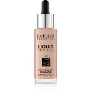 Eveline Cosmetics Liquid Control Flüssiges Make Up mit einer Pipette Farbton 025 Light Rose 32 ml