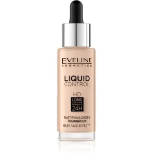 Eveline Cosmetics Liquid Control Flüssiges Make Up mit einer Pipette Farbton 030 Sand Beige 32 ml