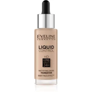 Eveline Cosmetics Liquid Control Flüssiges Make Up mit einer Pipette Farbton 035 Natural Beige 32 ml