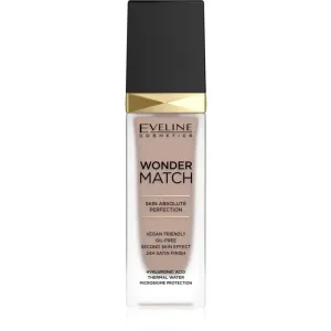 Eveline Cosmetics Wonder Match langlebiges Flüssig Foundation mit Hyaluronsäure Farbton 45 Honey 30 ml #1070084