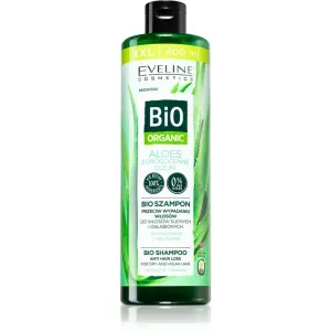 Eveline Cosmetics Bio Organic Natural Aloe Vera Shampoo gegen Haarausfall mit Aloe Vera 400 ml
