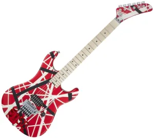 EVH Striped Series 5150 MN Red Black and White Stripes #8754